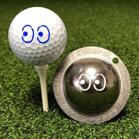 Tin Cup Golf Ball Marker, Eyes on The Prize