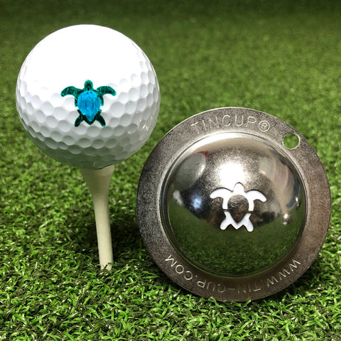 Tin Cup Golf Ball Marker, Honu Turtle