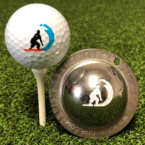 Tin Cup Golf Ball Marker, Surfs Up