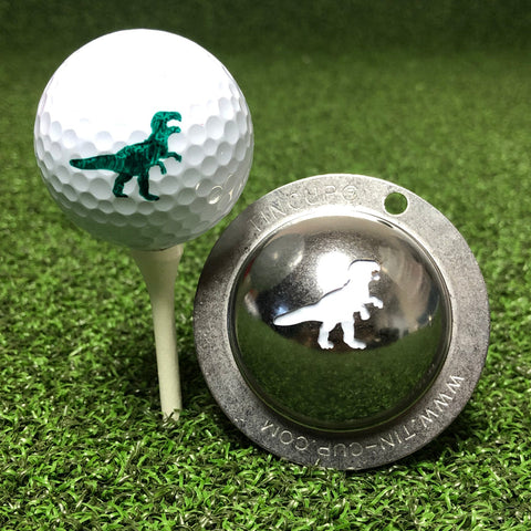Tin Cup Golf Ball Marker, Tee Rex
