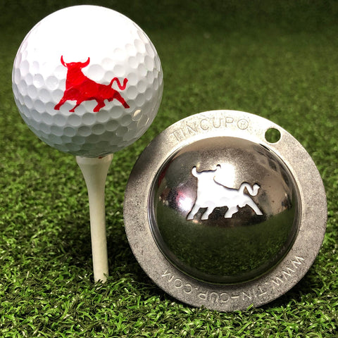Tin Cup Golf Ball Marker, Bull Market