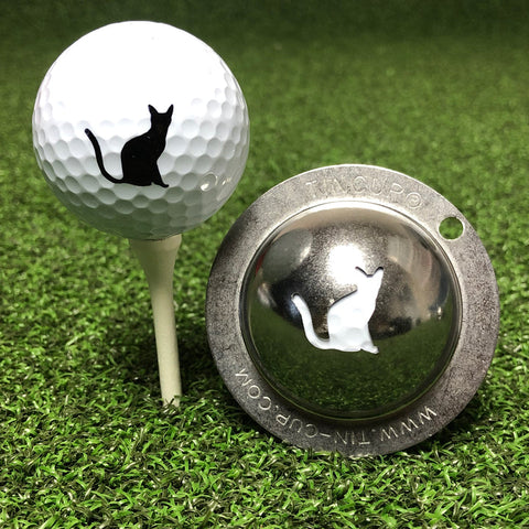 Tin Cup Golf Ball Marker, Nine Lives
